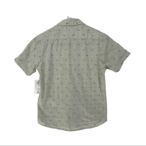 NWT Boys Medium Billabong Gray Short Sleeve Button Down - Picture 2 of 7
